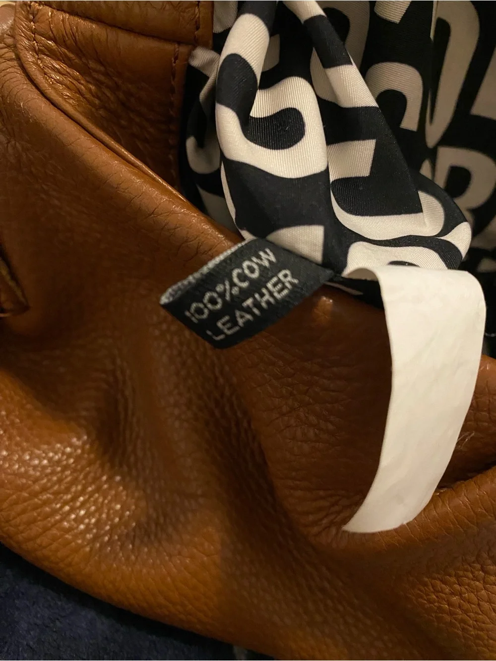 Marc by Marc Jacobs Tan Pebbled Leather Crossbody with Gold Plaque